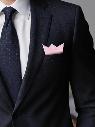 Image of Mantieqingway Cotton Handkerchiefs for Men Solid Color Pocket Square for Suit Formal Wedding Church