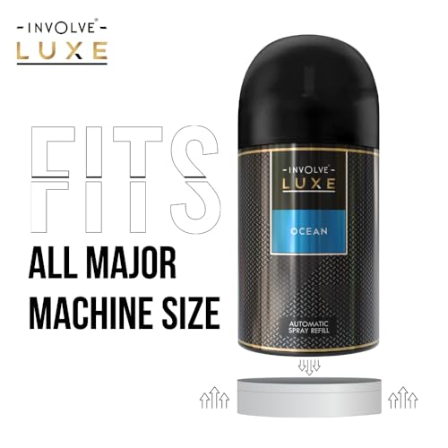 Image of Involve Luxe - Ocean Automatic Room Fresheners Refill Pack | 2200 Sprays Guaranteed | Lasts up to 60 days (225ml) | Automatic Home Fresheners | Long Lasting Fragrance