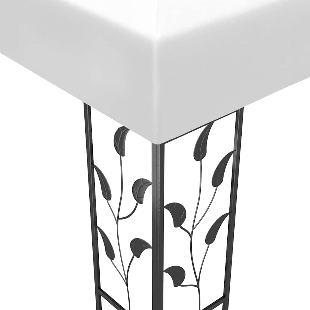 vidaXL Pavillon mit LED-Lichterkette 3x3 m Weiß