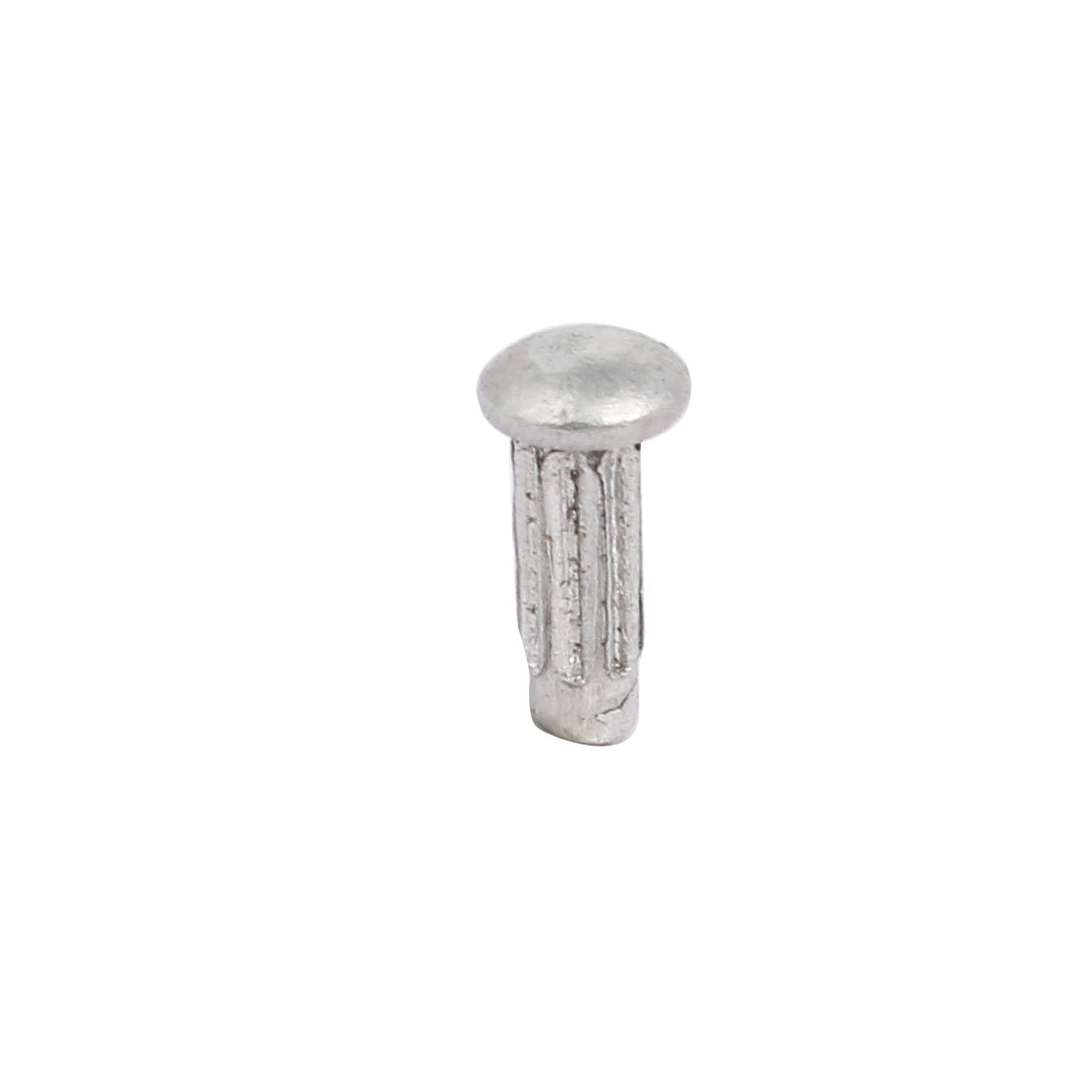 Sourcingmap 500pcs M2 x 6mm Knurled Shank Round Head Aluminum Solid Rivet Silver Tone - Image 3