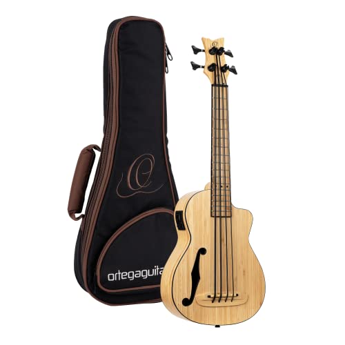Ortega Guitars Travel Bass electro acústicas   Serie Bamboo   incluye Gig Bag Deluxe   bambú (RUNAB UB)