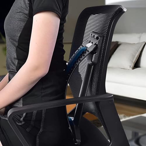 Image of Stretching Device Back Massager Lumbar Support For Bed & Chair Spinal, Lower And Upper Muscle Pain Relief (Blue)