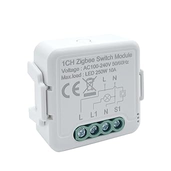 EXCLUZO Tuya ZigBee 1 Gang Light Module Light Switch Module Light Control Mobilepne APP Remotes Control ligent me Voice Control Compatible with Al Google me