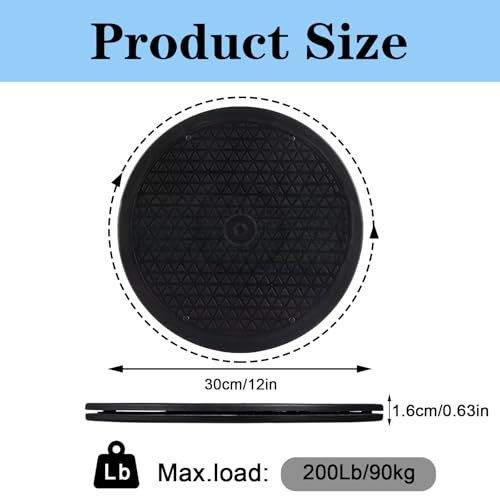 Image of 2 Pack Turntable Heavy Duty Rotating Swivel Stand with Steel Ball Bearings for Flat Panel Monitors, Computer, TV, Speakers, Bonsai, Statue, Cabinet Organizer(12 Inch)