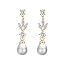 L:gold pearl earrings