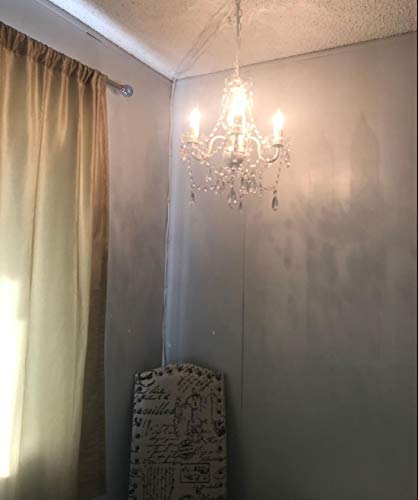 image for The Original Gypsy Color Plug-in 4 Light Crystal White Hanging Swag Ch