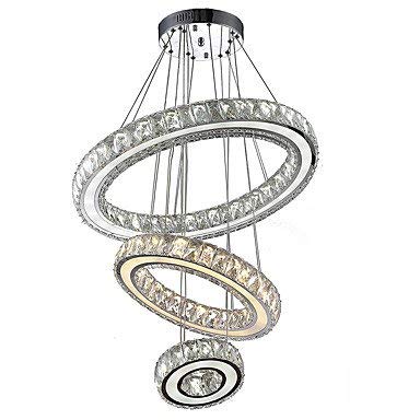 Preisvergleich Produktbild NBVCX Wohnaccessoires Kronleuchter Umgebungslicht Galvanisierte Metallkristall-LED 110-120 V / 220-240 V Lampe enthalten / LED integriert