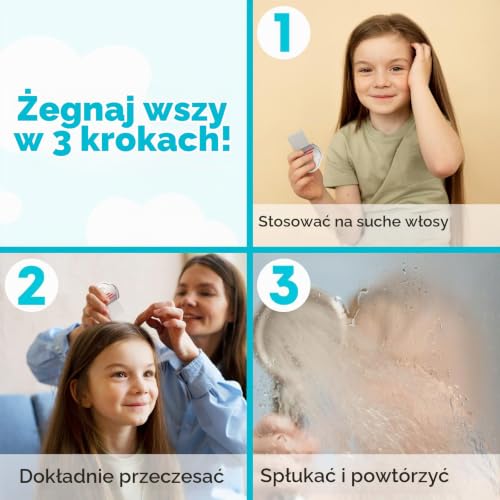 Adamson Grzebień na wszy – grzebień ze stali nierdzewnej dla dzieci – skuteczny grzebień do wszy – grzebienie do grubych włosów – trwały i łatwy do czyszczenia