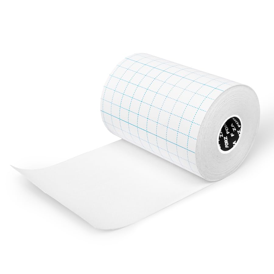 FORZA Fixierband – Hypoallergener, dehnungsfreier Fixierverband für Sport und Physiotherapie – Wasser- und schweißresistent – ​​Erhältlich in 5cm oder 10cm Breite (96er Packung, 10cm x 5m)