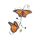Produktbild NSXIN Metall Schmetterling Wanddeko Monarchfalter Wandskulptur Tiere Garten Dekofigur, Exquisites Fensterdekorations-Handwerk Wanddeko Balkon Terrassen Deko
