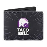 Concept One Taco Bell Wallet, Slim Bifold Wallet with Decorative Tin Case for Men and Women, Multicolor
