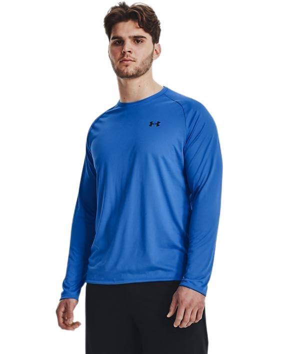 T-shirt Under Armour Tech 2.0 manches longues bleu XS pour homme