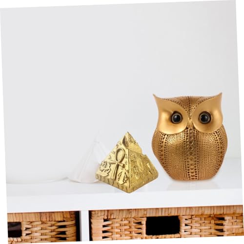 Pyramide égyptienne Alipis résine statuette dorée déco maison - 6