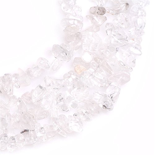 Image of 5-8mm Clear Quartz Crystal Rock Natural Chip Stone Beads for Jewelry Making
