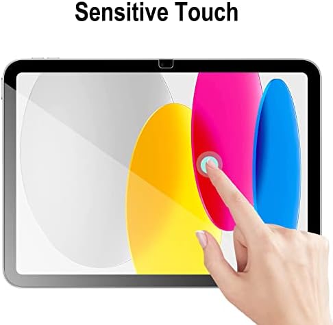 KZIOACSH iPad 10. Nesil 10,9 inç 2022 için Ekran Koruyucu, 2'li Paket HD Temperli Cam Ekran Koruyucu Kapak Yüksek Sertlik Çizilmez Parmak İzi Önleyici Koruyucu Film Apple iPad 2022 için - Görsel 5
