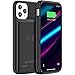 Newdery iPhone 11 Pro Battery Case, Wireless Charging Case with 4800mAh Extended Battery in Black, with Raised Bezel Rubber Bumper for iPhone 11 Pro 5.8inches