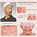TEYVIYI William Old Man Head Realistic Silicone Mask with Beard Halloween Full Face Mask for Crossdresser Cosplay (Beige)