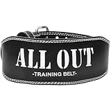 ALLOUT 女性用 トレーニングベルト IFBB Pro 倉地美晴選手監修 レディース リフティングベルト パワーベルト レザー 本革 牛革 XS〜Mサイズ展開 (ブラック, S(ウエスト62-78㎝))