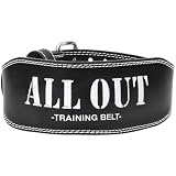 ALLOUT 女性用 トレーニングベルト IFBB Pro 倉地美晴選手監修 レディース リフティングベルト パワーベルト レザー 本革 牛革 XS〜Mサイズ展開 (ブラック, S(ウエスト62-78㎝))