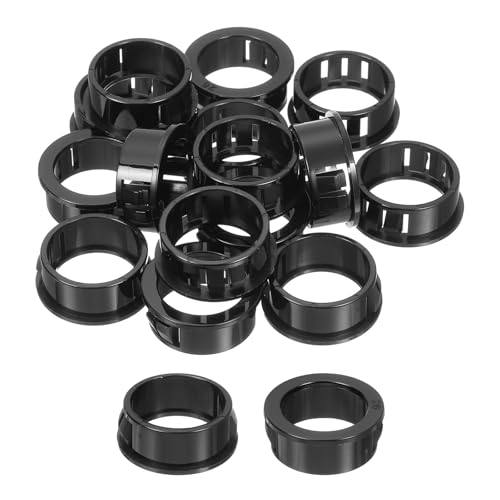 Œillets ronds en nylon noir 26mm x26 pour protection de câbles et tubes