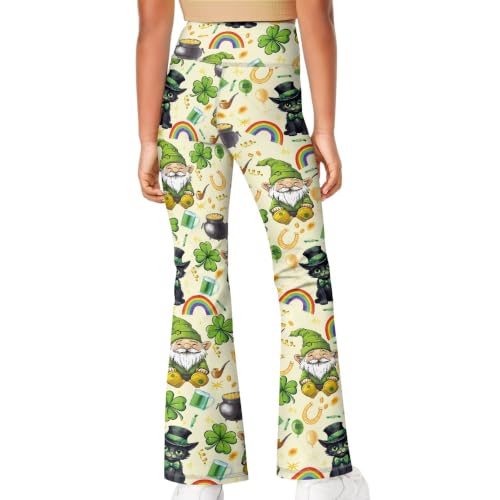 Pantalones acampanados de búho arcoíris de algodón para mujer 4