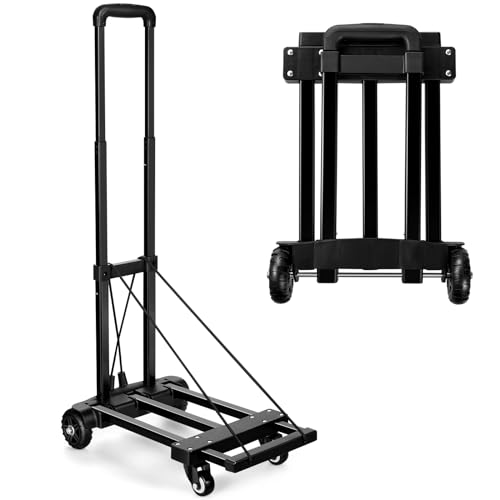 KEDSUM Folding Hand Truck, 220 lbs Heavy Duty Utility Cart w...