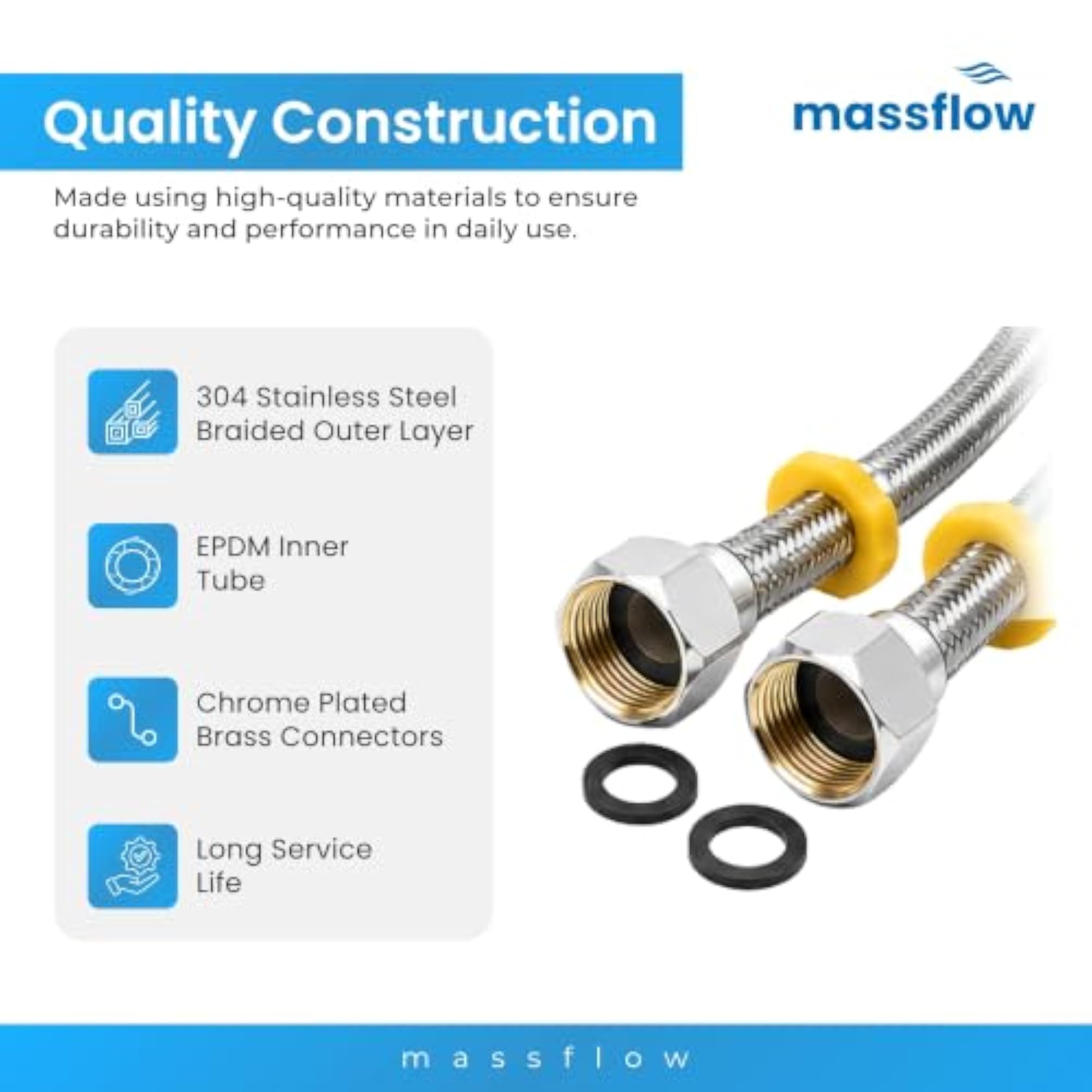SS Connection Pipe 18 Inch Stainless Steel Braided Hose