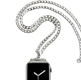 USEE TECH Stainless Steel Chain Necklace Smartwatch Band 38mm Series 3 2 1/40/41mm Series 9/8/7/6/5/4 New...
