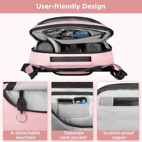 Image of TAAOKA Camera Sling Bag,Waterproof Camera Case with Tripod Holder,Lightweight DSLR /SLR /Mirrorless Camera Bags Crossbody for photographers-Pink