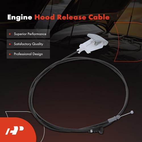 A-Premium Front Hood Latch Release Cable with Handle Compatible with Toyota Corolla 2009 2010 2011 2012 2013, 74.02 Inch, Replace# 5363002200 by A-Premium - Image 3