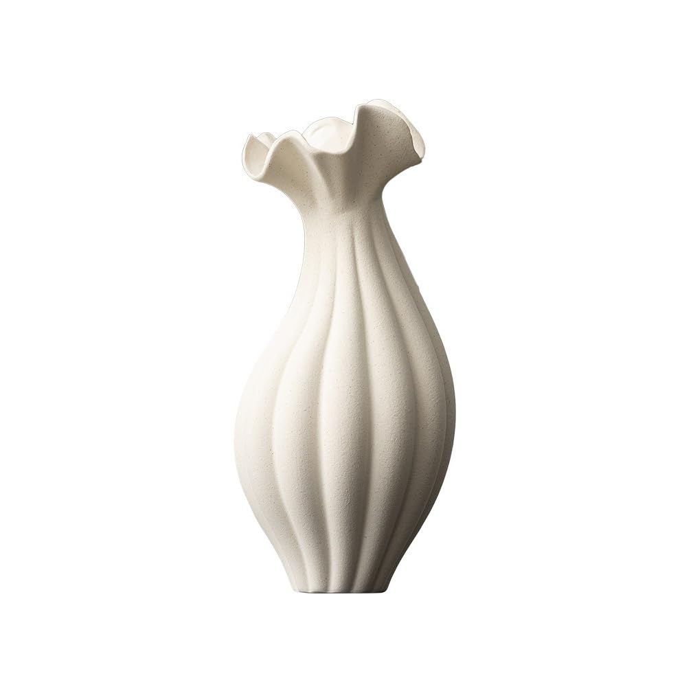 Vase Ceramic Petal Mouth Ceramic Vase Desktop Flower Arrangement Decoration Ornaments Ceramic Vase(S)