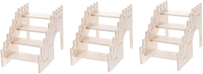Balacoo 3pcs Ladder Hamster Toy Wood Toy Wooden Hamster Cage Reptile Terrariums Chinchilla Ladder Wooden Hamster Ladder Hamster Suspension Bridge Hamster Toys Chinchilla Climbing Ladder