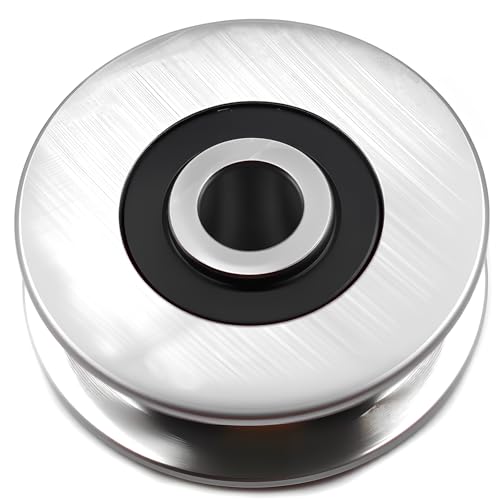 Chiloskit Stainless Steel Deep Groove Ball Bearings Pulley Metal Pulley