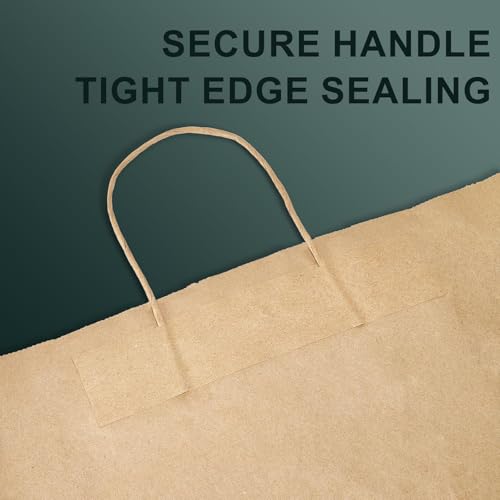 image for METRONIC Kraft Paper Gift Bags with Handles 5.25x3.75x8 Inch 20000 Pac