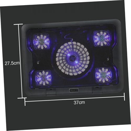 Base para laptop con 5 ventiladores SEWACC negro miniatura 6