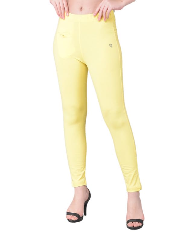 Image of Comfort Lady Women Cotton Blend Regular Fit for Casual,Formal and Daily Use Kurti Pants with Front Pocket