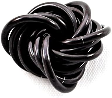 Möbii Fidget Ball (Solid Color): Quiet Mobius ADHD Anxiety Stim Stress Relief Toy Tool for Home Travel Office or Desk (Small, Full, Onyx)