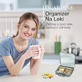 Ultra Cienki Organizer na Tabletki QUARDINE, Etui do Torebki z Wyjmowanymi Przegrodami i Silikonową Uszczelką Chroniącą Przed Wilgocią, Przenośna Podróżna Pudełko na Leki z 4 Komorami (Zielony)