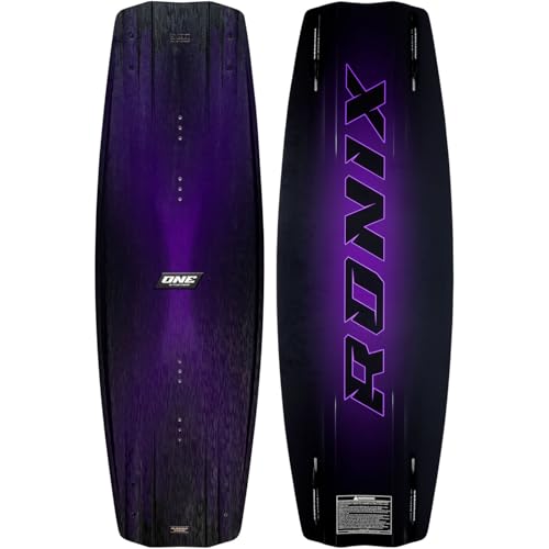RONIX One Blackout Technology Wakeboard | Lightweight Advanced Reactive 3-Stage Rocker Board with Explosive Vertical Pop, Pre-Tension Glass & Instant Energy for Boat Riding, 138 cm
