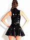 Sexy Damen Lackleder Kleid Rock sexy Dessous Minikleid Clubwear rückenfrei Club Anzug Enge Kleidung Party Kleidung