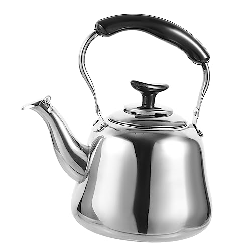 Gatuida 1L Hervidor de Agua Tetera de Acero Inoxidable con Silbato y Filtro, Asas Ergonómicas, Compatible con Cocinas de Gas, Inducción y Eléctricas, Adecuado para Preparar Té el Hogar
