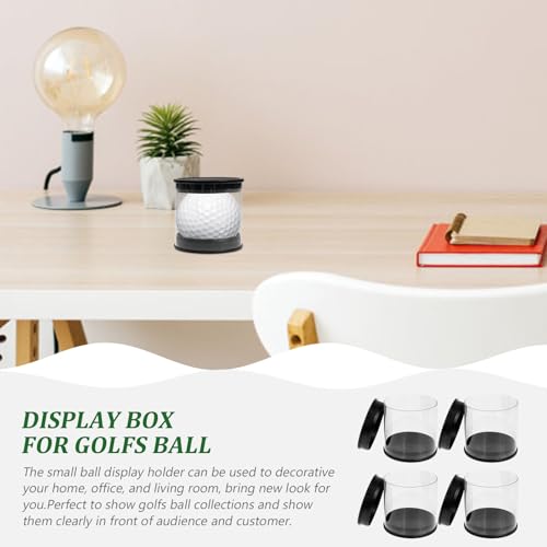 Caja para 8 balones de golf portátil transparente con tubo cilíndrico de plástico rígido 7