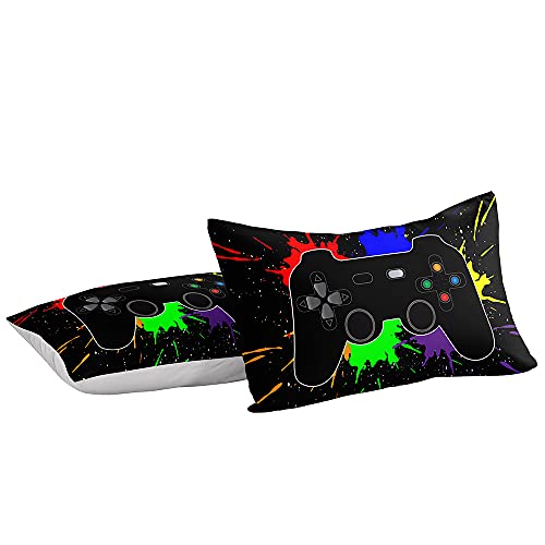 Image of Gaming Comforter for Boys Teen,Game Contoller Bedding Set for Boys Kids,Down Alternative Comforter for All Season,Gamer Home Decor for Boys Comforter Set (Comforter-Game27, Full)