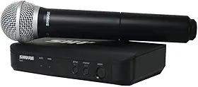 Microfone de Mão Sem Fio Shure BLX24/PG58, Cápsula PG58