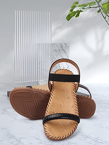 Image of TRASE CFY-II Women's Flat Sandal | Doctor Ortho Comfortable Sandals for Women & Girls | Light weight, Soft Footbed & Stylish | Diabetic & Orthopedic Footwear, Good for Knee & Foot Pain