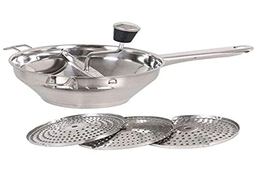 Mi Cocina 41897 A La Cuina Pasapuré Acero con 3 Discos, Multicolor, 20 cm