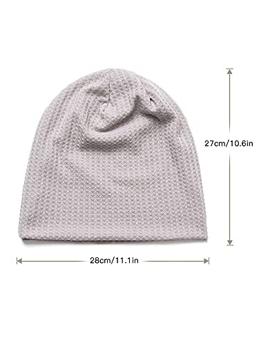 Century Star Slouchy Beanies For Women Baggy Skull Cap Soft Sleep Cap Hip-Hop Running Hat For Men Chemo Headwear Black One Size #TOP2