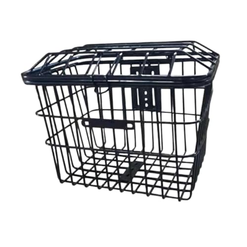Vaveren Bicycle Front Rear Basket Bin Universal Mount Rear Storage Basket with Lid Cargo Carrier for Riding Luggage Outdoor Accessory