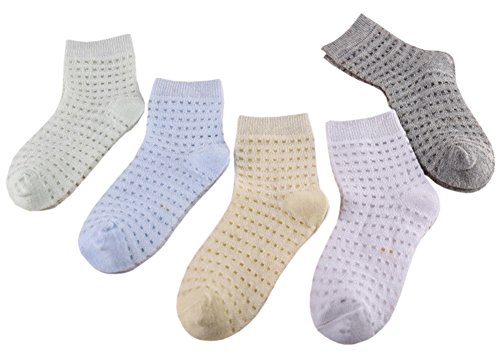 Little Boys ans Girls 5 Pack Comfort Cotton Ankle Socks Kids Crew Socks2