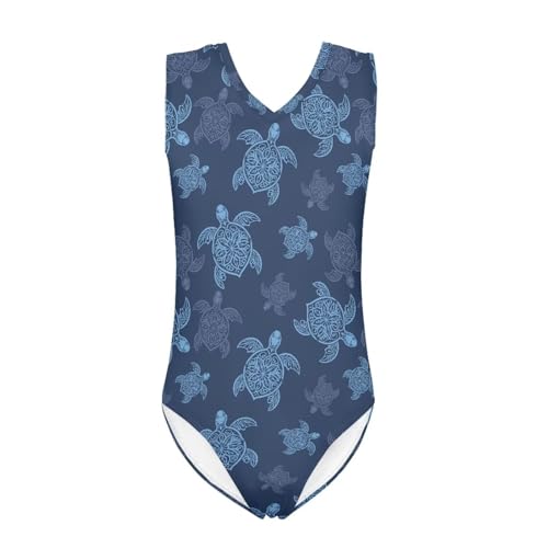 Image of Fashion Print One-Piece Swimsuits for Girls,Soft Stretchy One Piece Bathing Suit Quick Dry Beach Swimwear 5-14 Years
